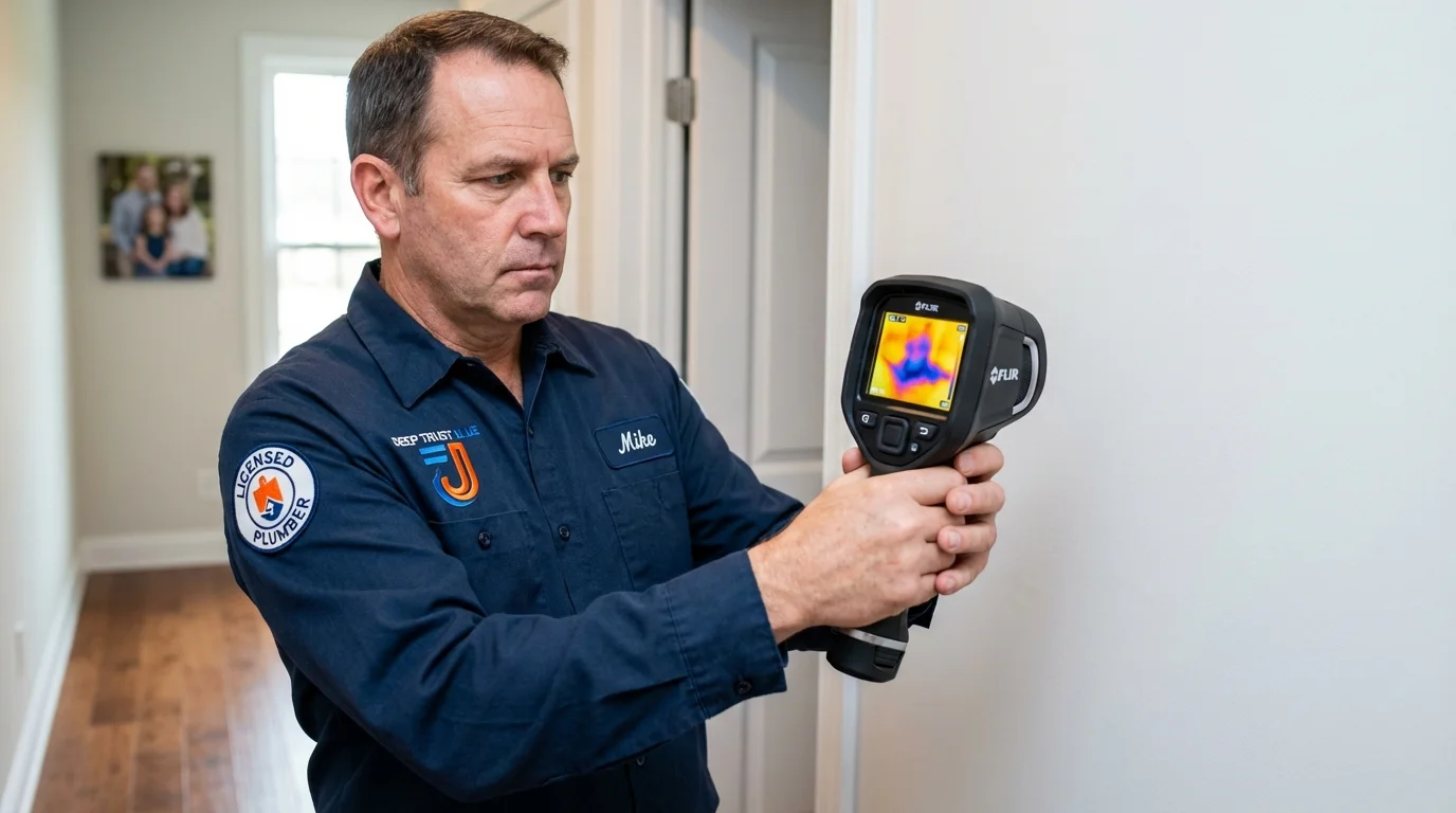 Thermal imaging leak detection by Johns Plumbing LLC in Roslyn